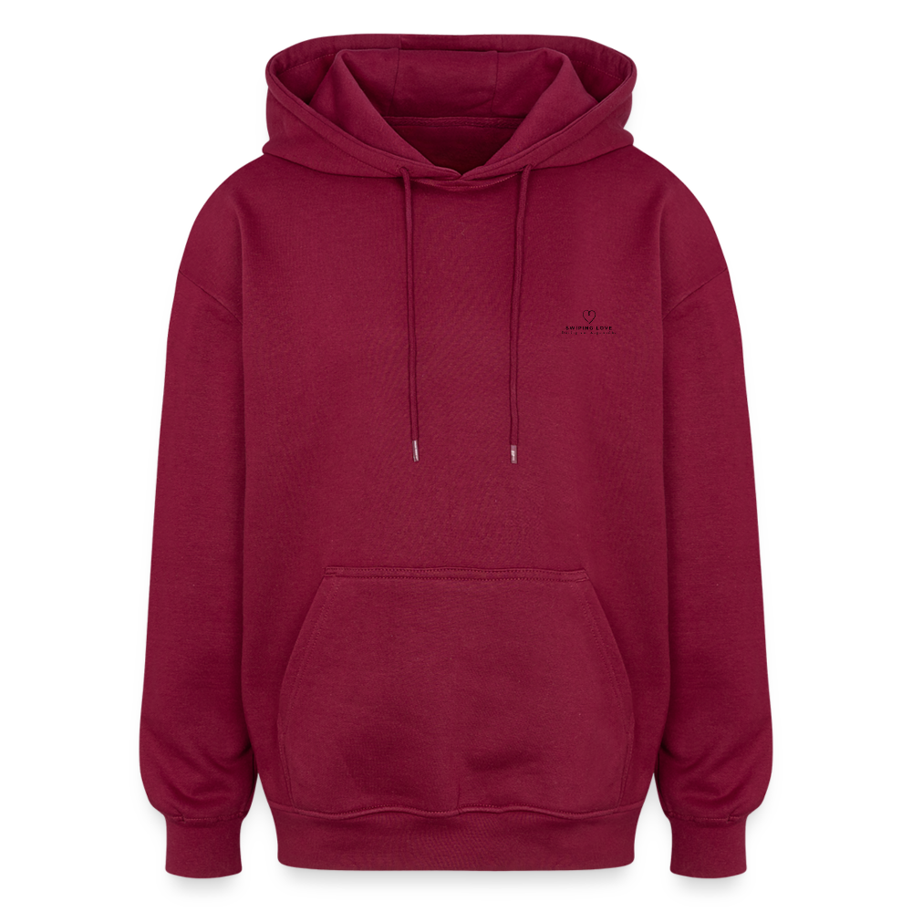 Oversized Unisex Hoodie - Date with standards - Burgunderrot
