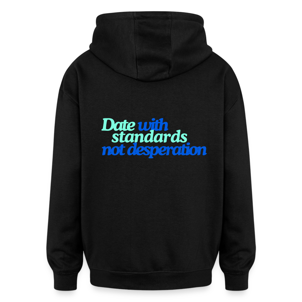 Oversized Unisex Hoodie - Date with standards - Schwarz