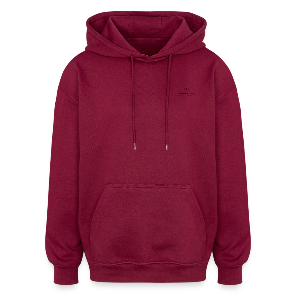 Oversized Unisex Hoodie - Get a goldfish - Burgunderrot