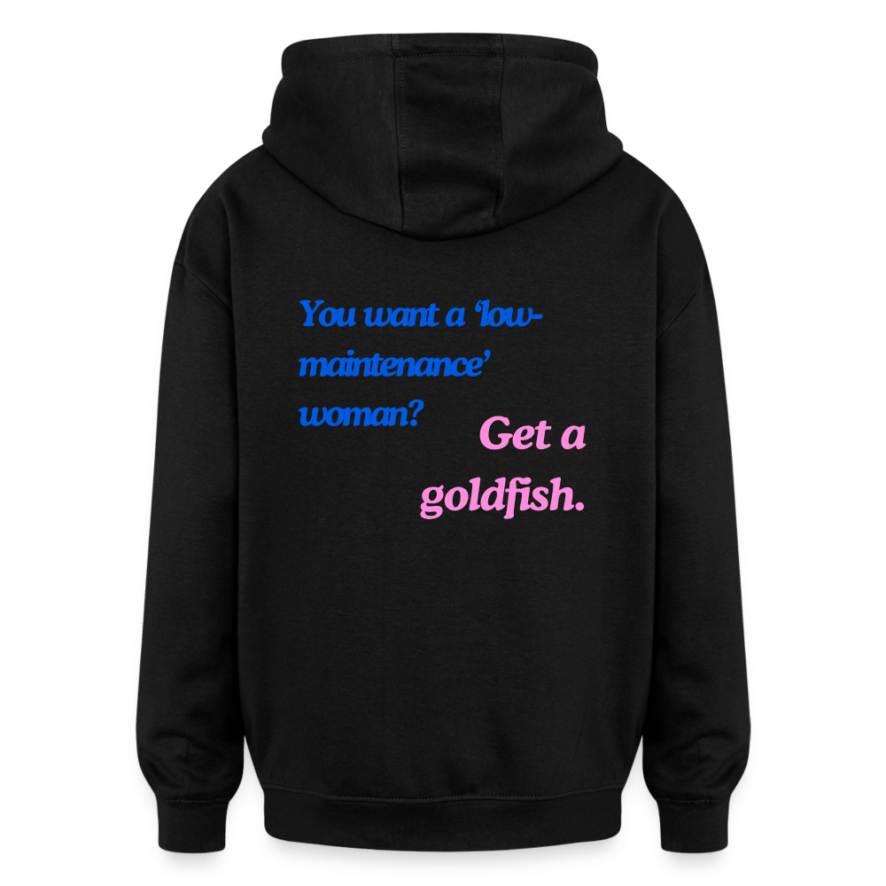Oversized Unisex Hoodie - Get a goldfish - Schwarz