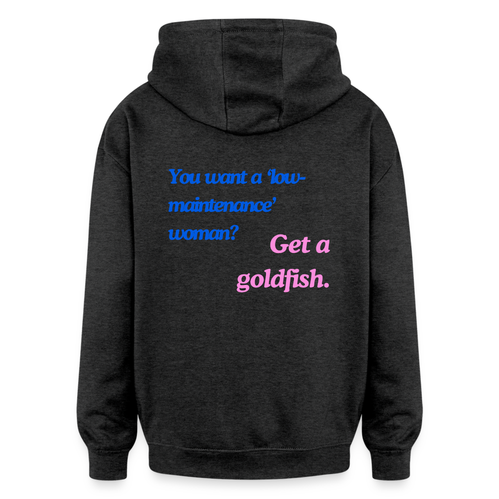 Oversized Unisex Hoodie - Get a goldfish - Anthrazit